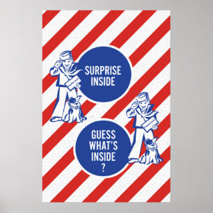 Surprise Inside – Vintage Snoepdoos Muur Kunstprin Poster