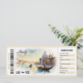 Surprise Italië Boarding Pass Cadeaubon Kaart (Staand voorkant)