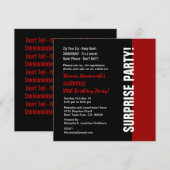 SURPRISE Jaar van de dag Modern Black Red White Kaart (Voorkant / Achterkant)