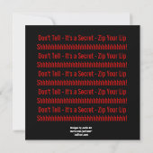 SURPRISE Jaar van de dag Modern Black Red White Kaart (Achterkant)