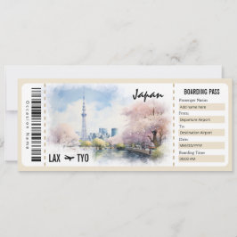 Surprise Japan Boarding Pass Cadeaubon INV Kaart
