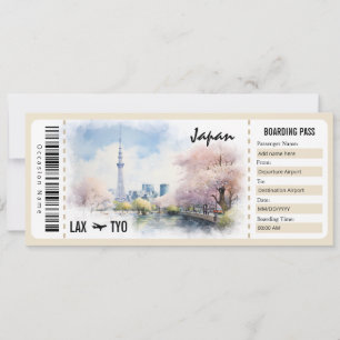 Surprise Japan Boarding Pass Cadeaubon INV Kaart