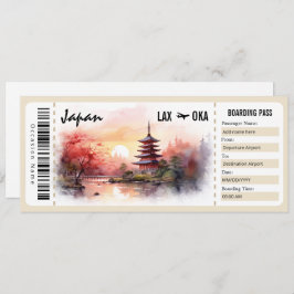Surprise Japan Boarding Pass Cadeaubon Kaart