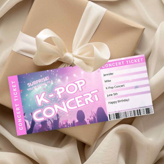 Surprise K-Pop-concertkaart fan cadeau onthulling  Kaart