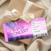 Surprise K-Pop Fan Gift Concert Ticket Reveal Card Kaart