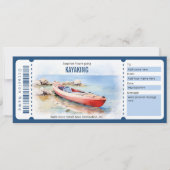 Surprise Kajakken Cadeaubon Sjabloon Kaart (Voorkant)