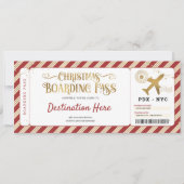 Surprise Kerst Vluchtticket Cadeaubon  Kaart (Voorkant)