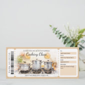 Surprise Kookcursus Cadeaubewijs Sjabloon Kaart (Staand voorkant)