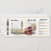 Surprise London Boarding Pass Cadeaubon