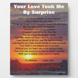 Surprise Love Poem Ocean EASEL Fotoplaat