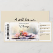 Surprise Massage Cadeaubon Sjabloon Kaart (Voorkant / Achterkant)