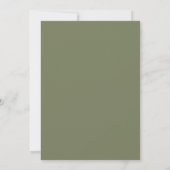 Surprise Modern Sage Green Verloving Foto Save The Date (Achterkant)