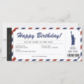 Surprise New York Trip Boarding Pass Travel Ticket (Voorkant)