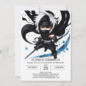 Surprise Ninja Adventure Kinderen Verjaardag Kaart (Voorkant)