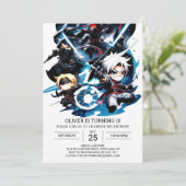 Surprise Ninja Verjaardag voor kinderen Kaart (Staand voorkant)