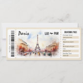 Surprise Paris Boarding Pass Cadeaubon INV Kaart (Voorkant)