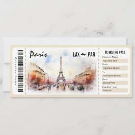 Surprise Paris Boarding Pass Cadeaubon INV Kaart
