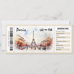 Surprise Paris Boarding Pass Cadeaubon INV Kaart