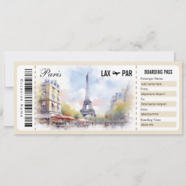 Surprise Paris Boarding Pass Cadeaubon INV Kaart