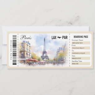 Surprise Paris Boarding Pass Cadeaubon INV Kaart