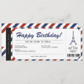 Surprise Paris Reis Instapkaart Vakantie Ticket Kaart (Voorkant / Achterkant)