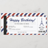 Surprise Paris Trip boarding Pass Vacation Ticket (Voorkant / Achterkant)