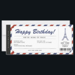 Surprise Paris Trip boarding Pass Vacation Ticket<br><div class="desc">EDITABLE. Geef je familie en vrienden een reisje naar de City of Love! Pas vandaag uw instapkaart aan! Stuur me een bericht voor een aangepast ontwerp.</div>