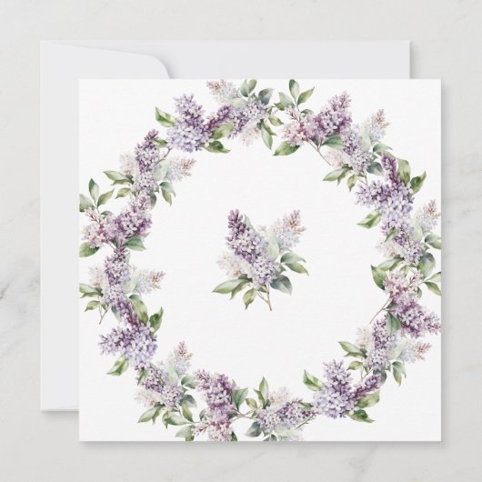 SURPRISE PARTY 100ste Verjaardag Paarse Lila Bloem Kaart (Achterkant)