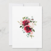 SURPRISE PARTY 100th Birthday Red Pink Floral Kaart (Achterkant)