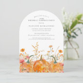 SURPRISE PARTY 18e verjaardag Pompoen Wildflower Kaart (Staand voorkant)