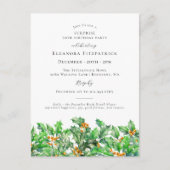 SURPRISE PARTY 30th Birthday December Birth Flower Uitnodiging Briefkaart (Voorkant)