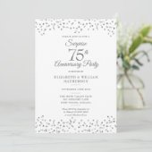 Surprise Party 75 Jaar Getrouwd Liefde Kaart (Staand voorkant)