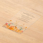 SURPRISE PARTY ACRYL 18e Pompoen Wildflower Acryl Uitnodigingen (Laagn)