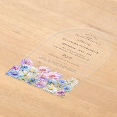 SURPRISE PARTY ARCH 25 September Birth Flower Acryl Uitnodigingen (Laagn)