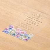 SURPRISE PARTY ARCH 70 September Birth Flower Acryl Uitnodigingen (Laagn)