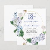 Surprise Party Budget 18e verjaardag uitnodiging (Voorkant / Achterkant)