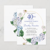 Surprise Party Budget 40e Verjaardag uitnodiging (Voorkant / Achterkant)