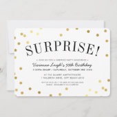 SURPRISE PARTY stijlvolle gouden confetti spots Kaart (Voorkant)