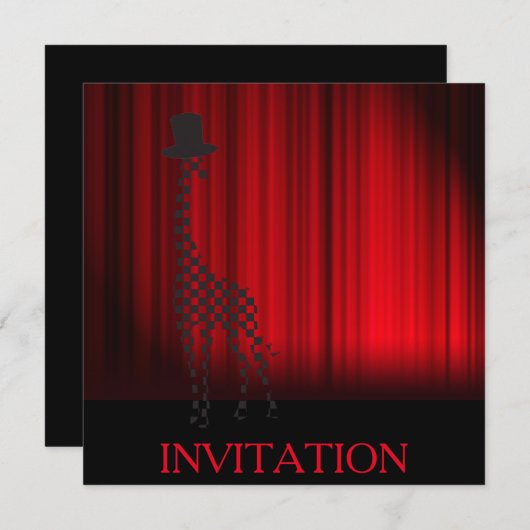 Surprise Party Theater Oper Uitnodiging (Voorkant / Achterkant)