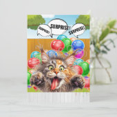 SURPRISE Party Uitnodiging (Staand voorkant)