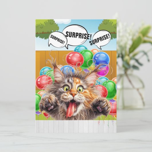 SURPRISE Party Uitnodiging (Staand voorkant)