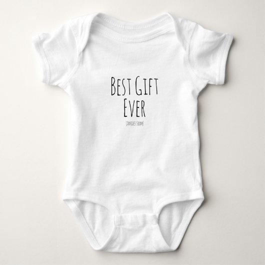 Surprise pregnancy christmas - Best Gift Ever Romper (Voorkant)