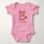 Surprise pregnancy christmas - Best Gift Ever Romper (Voorkant)