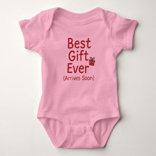 Surprise pregnancy christmas - Best Gift Ever Romper (Voorkant)
