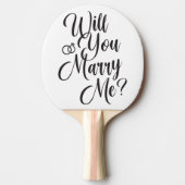 Surprise Proposal “Will You Marry Me?”  Tafeltennisbatje (Voorkant)