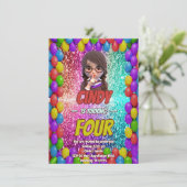 Surprise Quiet Secret verjaardagsuitnodiging Kaart (Staand voorkant)