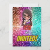 Surprise Quiet Secret verjaardagsuitnodiging Kaart (Achterkant)