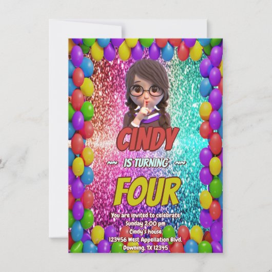 Surprise Quiet Secret verjaardagsuitnodiging Kaart (Voorkant)