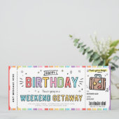 Surprise Reisvoucher Wegreis Nep Cadeauticket Kaart (Staand voorkant)