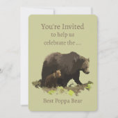 Surprise Retirement Best Poppa Ever Fun Bear Kaart (Voorkant)